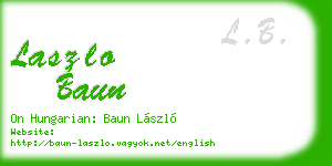 laszlo baun business card