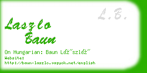 laszlo baun business card